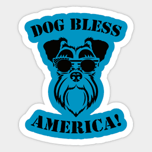 DOG BLESS AMERICA Sticker